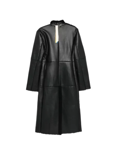 Haină din piele de oaie Litkovska din piele negru