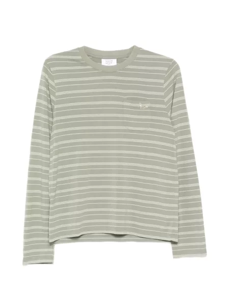 Lung tricou Maison Kitsune gri