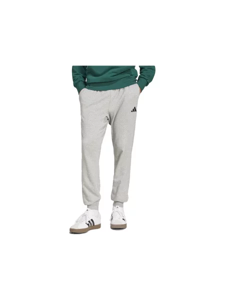 Lung pantaloni Adidas din material terry gri