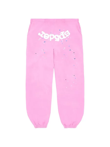 Pantaloni Sp5der cu imagine alergare roz