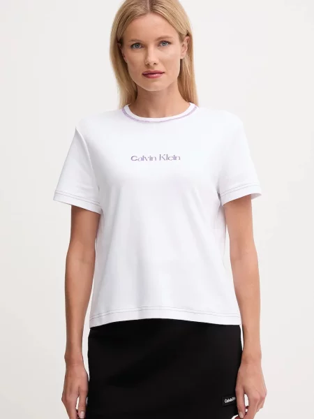 Kratka majica Calvin Klein Jeans bela