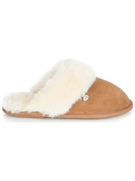 Pantofi Just Sheepskin din piele de oaie maro