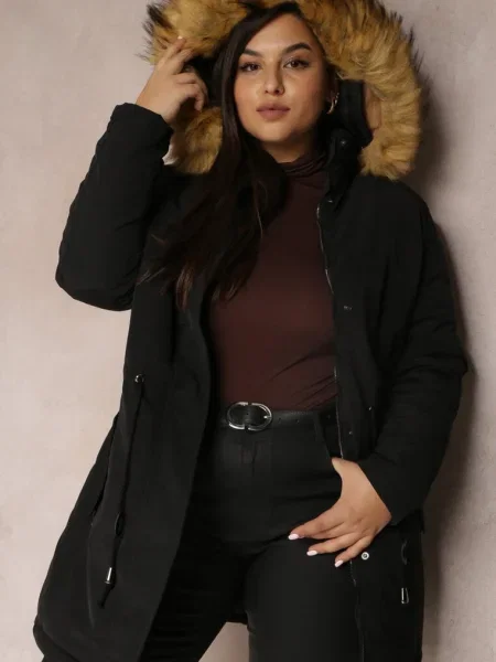 Kurtka Parka Dwustronna Deyu czarna