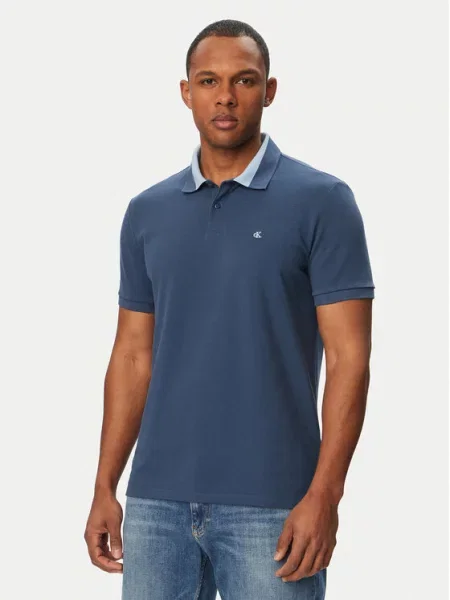 Calvin Klein Jeans Polo majica Mornarsko modra