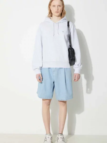 Μπλούζα Carhartt WIP Hooded Casey Sweatshirt γυναικεία γκρι με κουκούλα