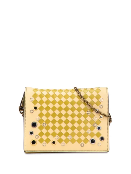 Náhrdelník Bottega Veneta Pre-owned se cvočky žlutý