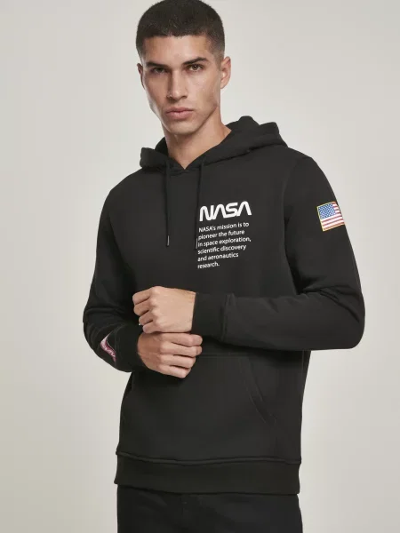 Суичър с качулка Mister Tee черно