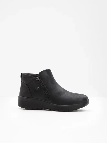 Botki marki Skechers z zamkiem błyskawicznym czarne