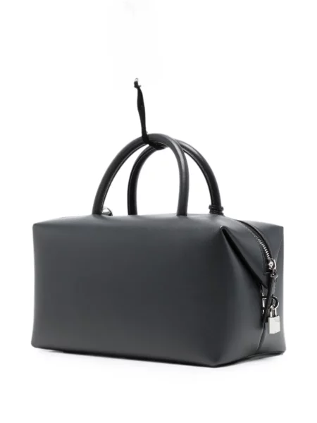 Δερμάτινη τσάντα shopper Max Mara γκρι