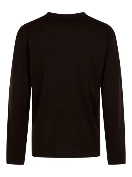 Pulover Giorgio Armani cu decolteu rotund maro