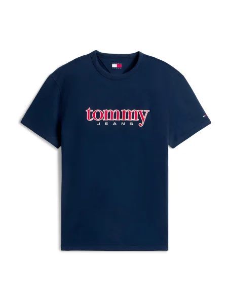 Tommy Jeans Tricou bleumarin / roșu alb
