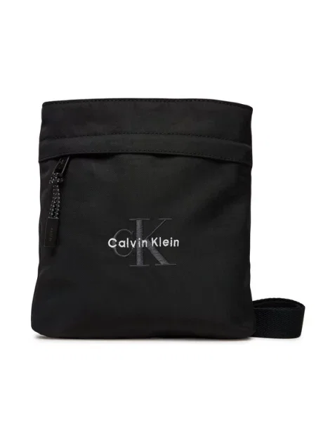 Calvin Klein Maža rankinė Bold Flatpack Smėlio juoda
