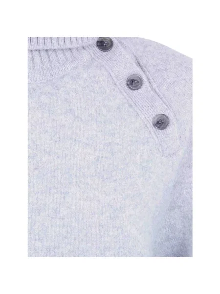 Sweter z golfem Emporio Armani wełniany szary