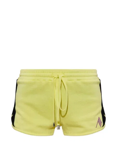 Pantaloni scurți The Attico cu broderie cu dungi galben