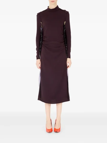 Rochie midi Maison Margiela până la genunchi de costum maro