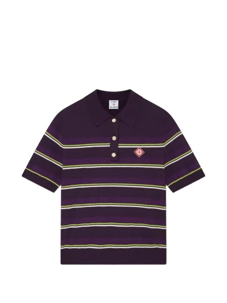 Tricou polo Casablanca cu autograf violet