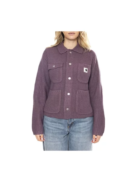 Kardigan Carhartt Wip fioletowy