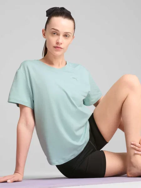 Футболка спортивна PUMA Move Cloudspun Loose Fit Tee комбінований верх зелений