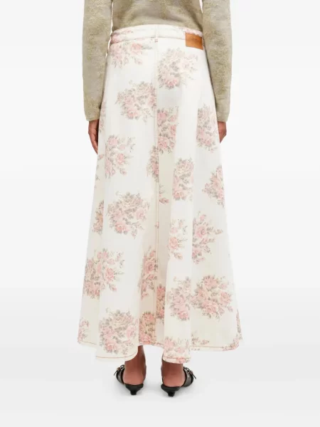 Fusta maxi Ganni cu model floral cu imagine