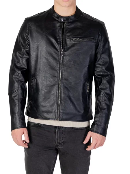 Usnjena jakna Yos črna