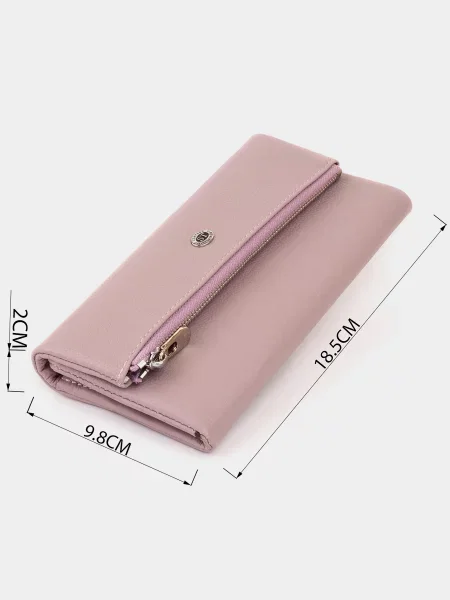 Кожаный клатч St Leather Accessories розовый