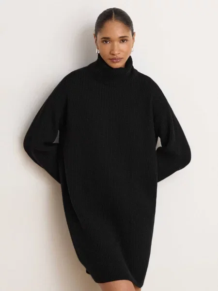 LAUREN RALPH LAUREN De lână rochie Areena cu adaos de cașmir negru