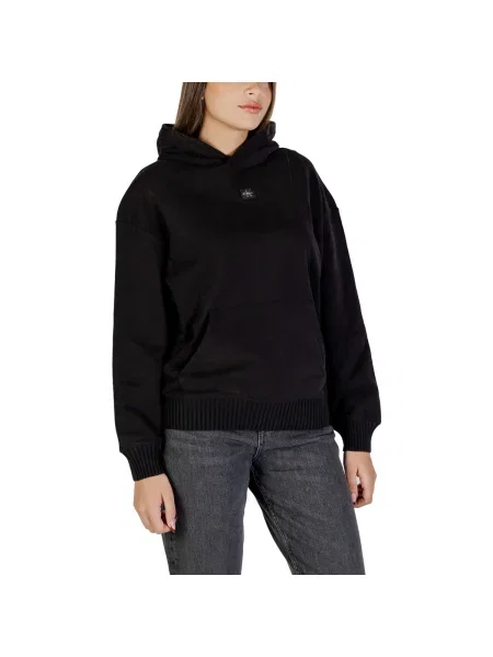 Geacă de blugi Calvin Klein Jeans din material terry negru