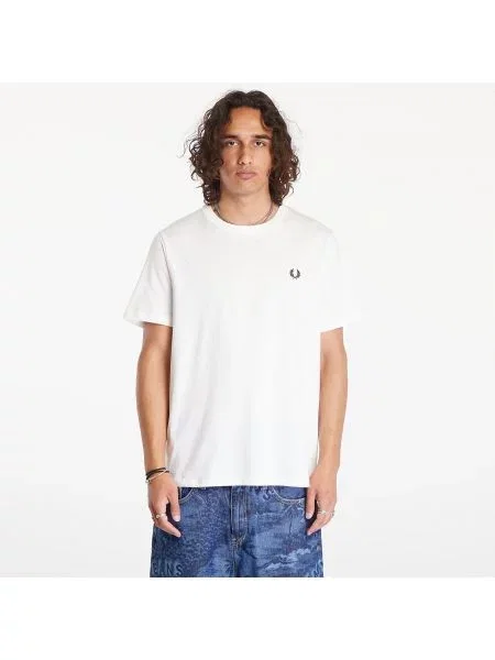 Μπλούζα Fred Perry με στρογγυλή λαιμόκοψη λευκό