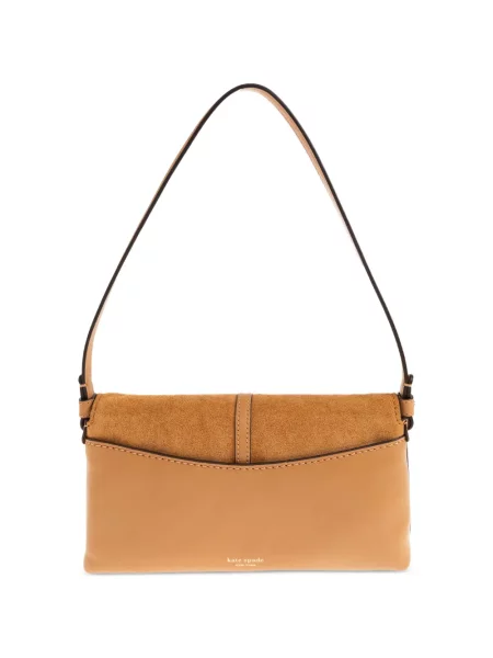 Geantă Kate Spade din piele de căprioară portocaliu