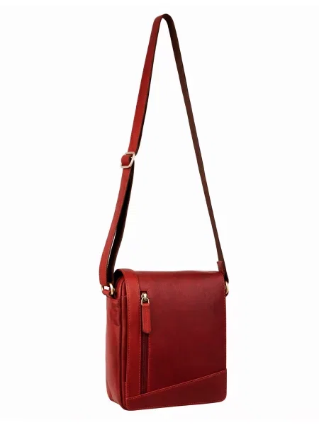 Кожаная сумка Visconti бордовая