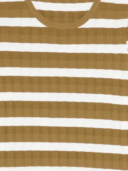 Tricou Roberto Collina cu dungi cu nervuri