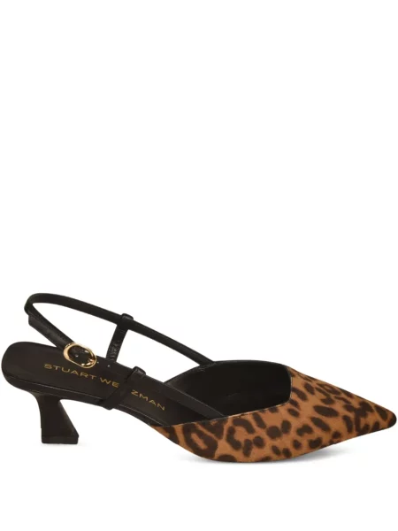 Pantofi cu toc Stuart Weitzman slingback maro