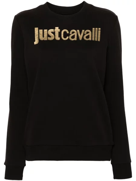 Hanorac Just Cavalli cu imagine negru