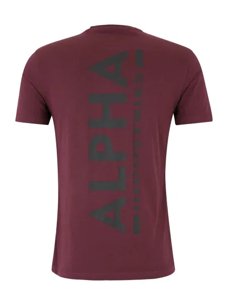 ALPHA INDUSTRIES Tricou metalic / roșu vin gri