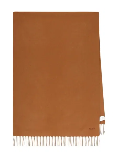 Fular Max Mara cu broderie maro