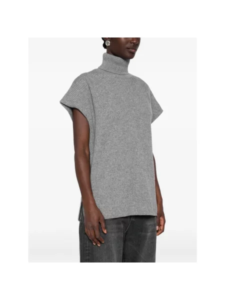 Sweter z golfem Max Mara szary