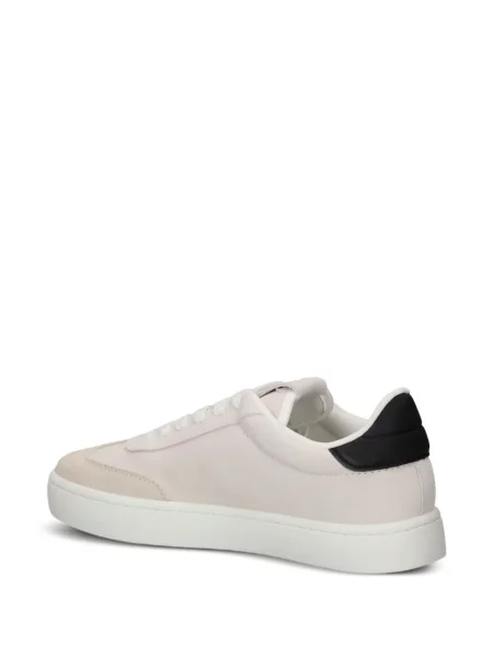 Sneakerși Calvin Klein Jeans cu șireturi din piele de căprioară alb