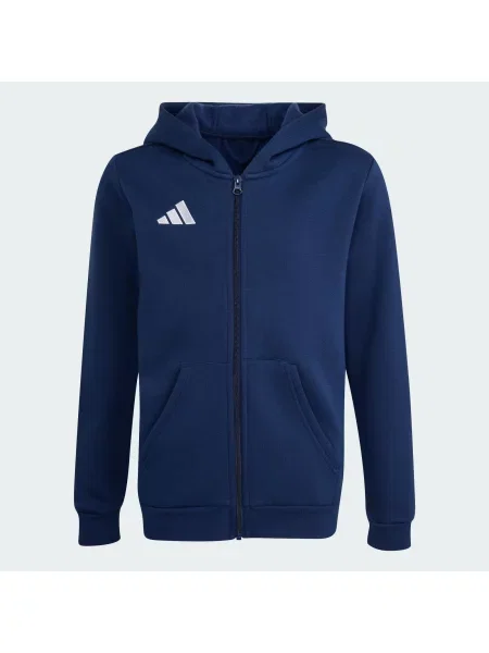 Bluza z kapturem i suwakiem na całej długości niebieska