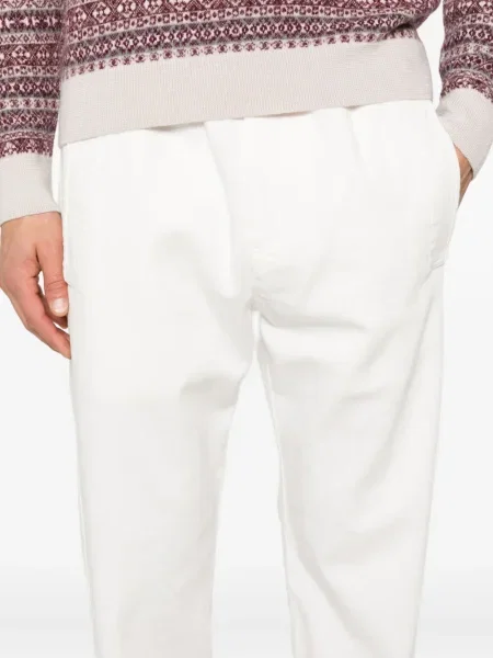 Pantaloni Eleventy alb