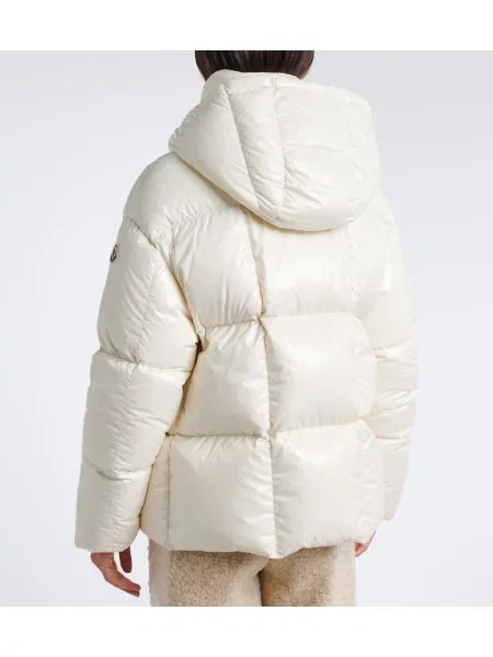 Geacă cu puf Moncler cu glugă alb