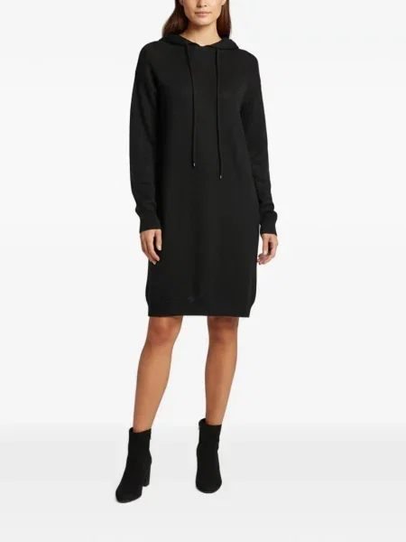 Rochie mini Elisabetta Franchi cu glugă negru