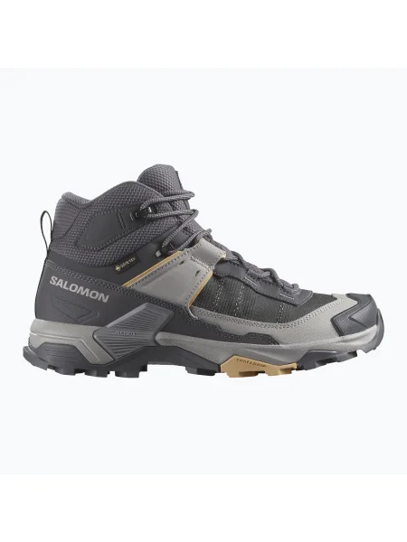 Női túrabakancs Salomon X Ultra 5 MID GTX kilenc vas / sirály / puha agyag. Méret: 38 EU szürke