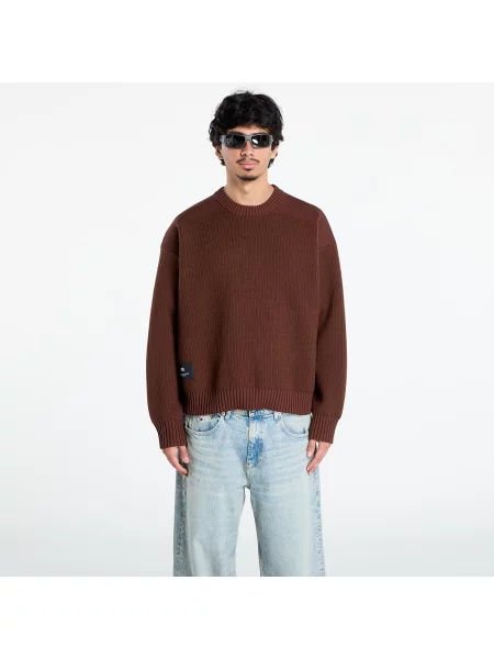 Sweter Y-3 wełniany brązowy