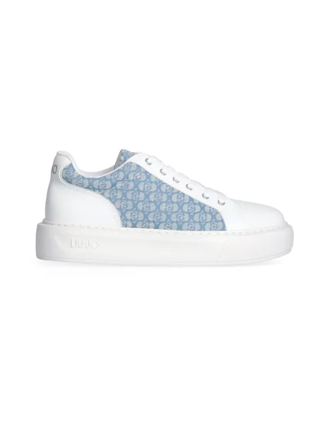 Sneakersy Liu Jo żakardowe białe