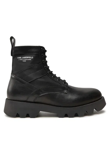 Кожени туристически обувки Karl Lagerfeld Terra черно