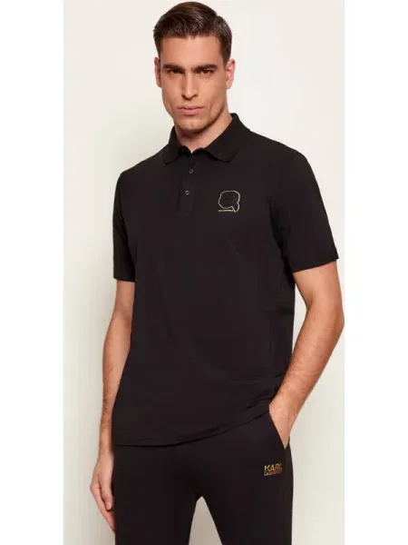 KARL LAGERFELD Tricou polo negru