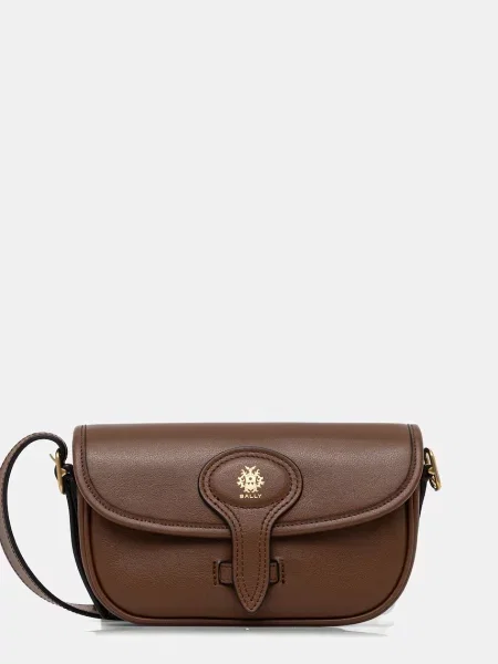 Кожена чанта Bally зелено