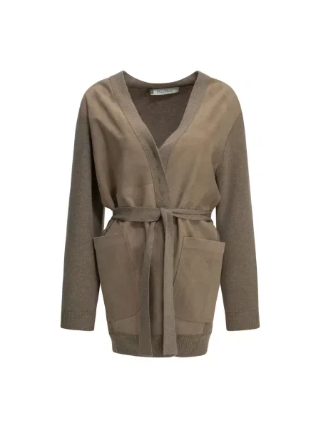 Kardigan Max Mara wełniany beżowy