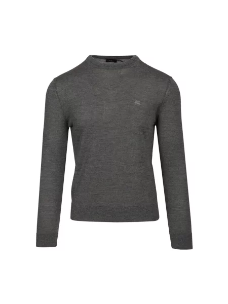 Sweter Etro wełniany szary