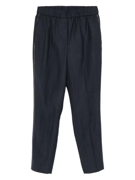 Pantaloni Peserico de lână albastru